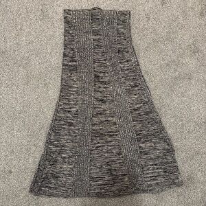 COS FLARED RIBBED-PANEL MIDI SKIRT